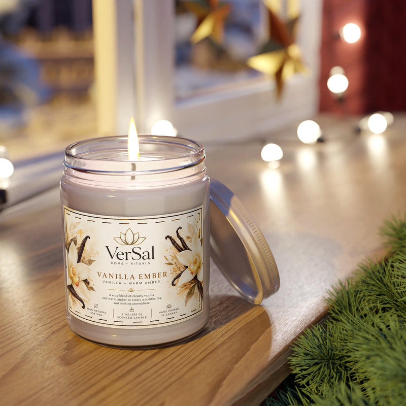 Vela aromática VerSal Vanilla Ember, formato de 9 oz.