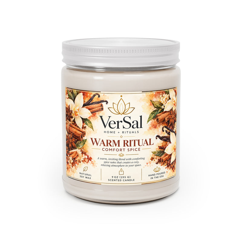 Vela aromática VerSal Warm Ritual con fragancia Comfort Spice, formato de 9 oz.